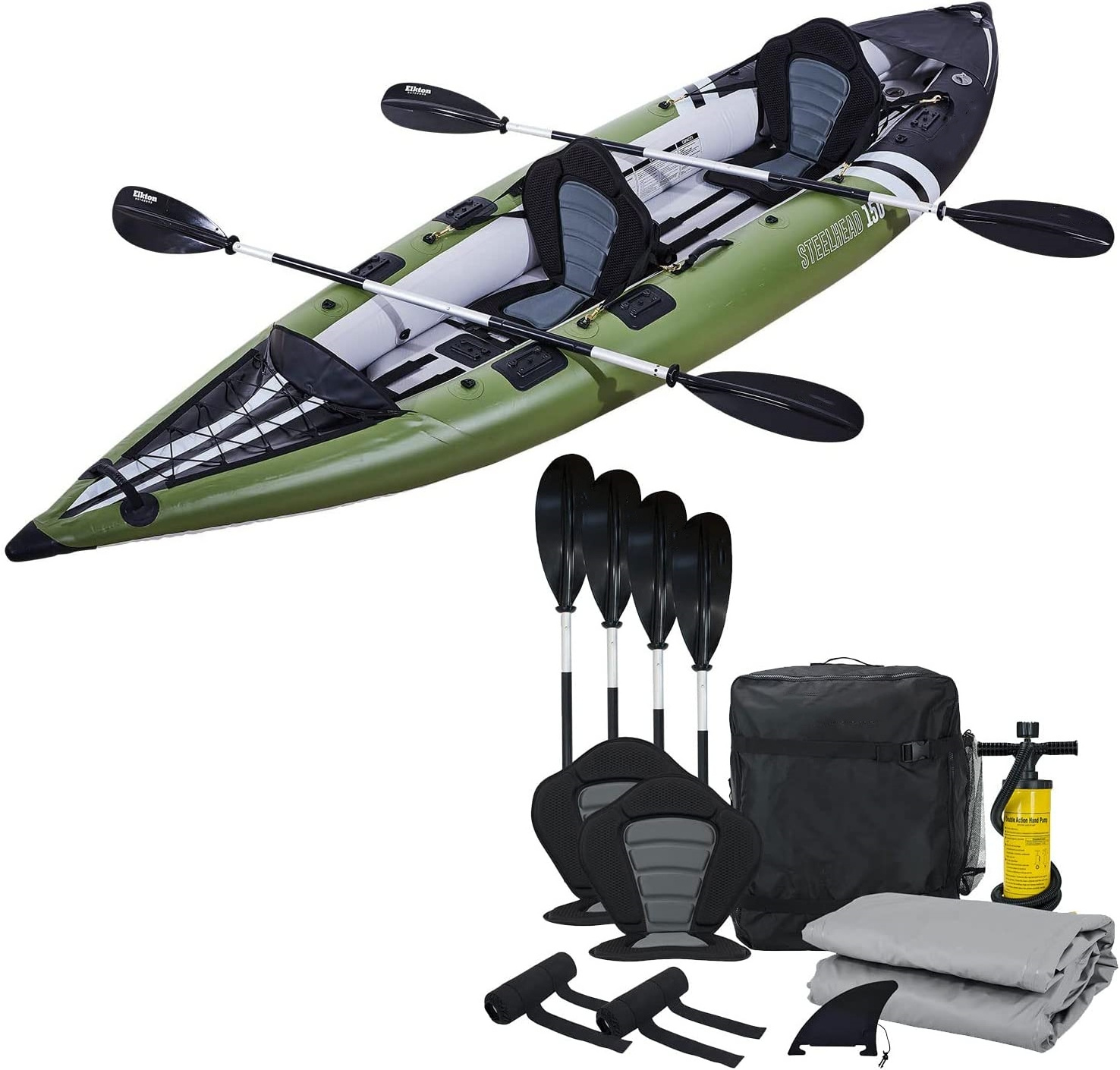 2024 Water Sports Trends KA3202 Motorized Kayak Pesca Con Pedal Kajak Fishing 2 Person Pedal Kayak 2 Seat