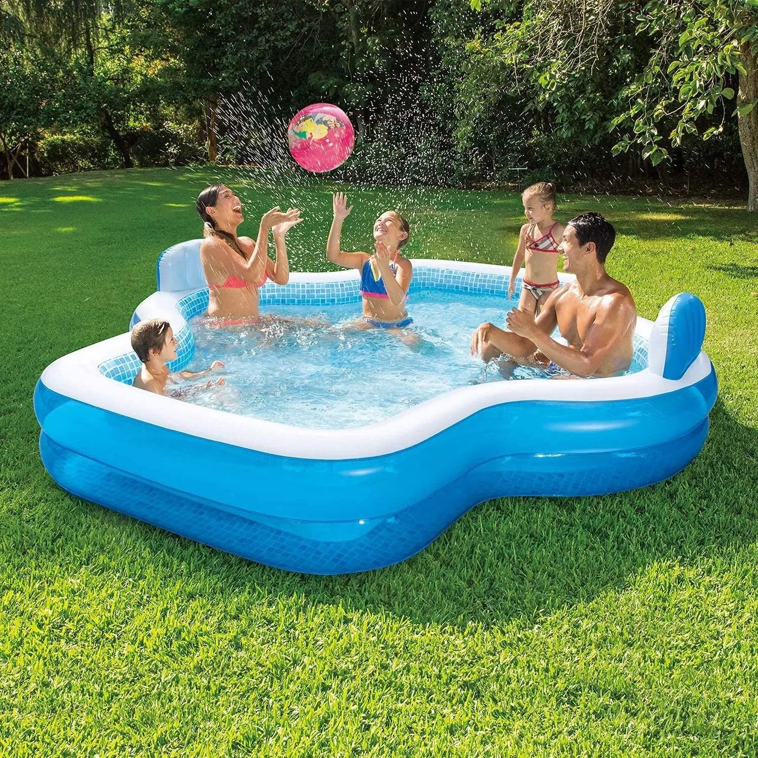 Elegant Pvc Home Family Kids Adult Inflatable Lounge Large Full Sized Garden Backyard Inflatable Swimming Pool