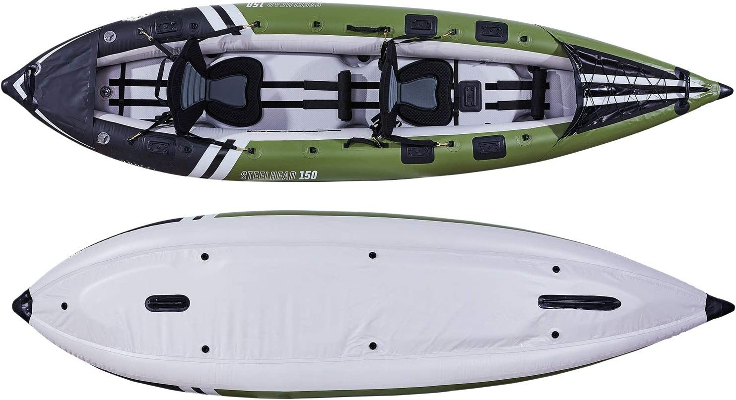 2024 Water Sports Trends KA3202 Motorized Kayak Pesca Con Pedal Kajak Fishing 2 Person Pedal Kayak 2 Seat