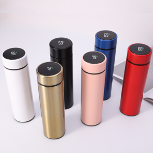 2024 Digital 500 Ml Vacuum Flasks With Led Temperature Display Stainless Steel Termo Tumbler Smart Water Bottle