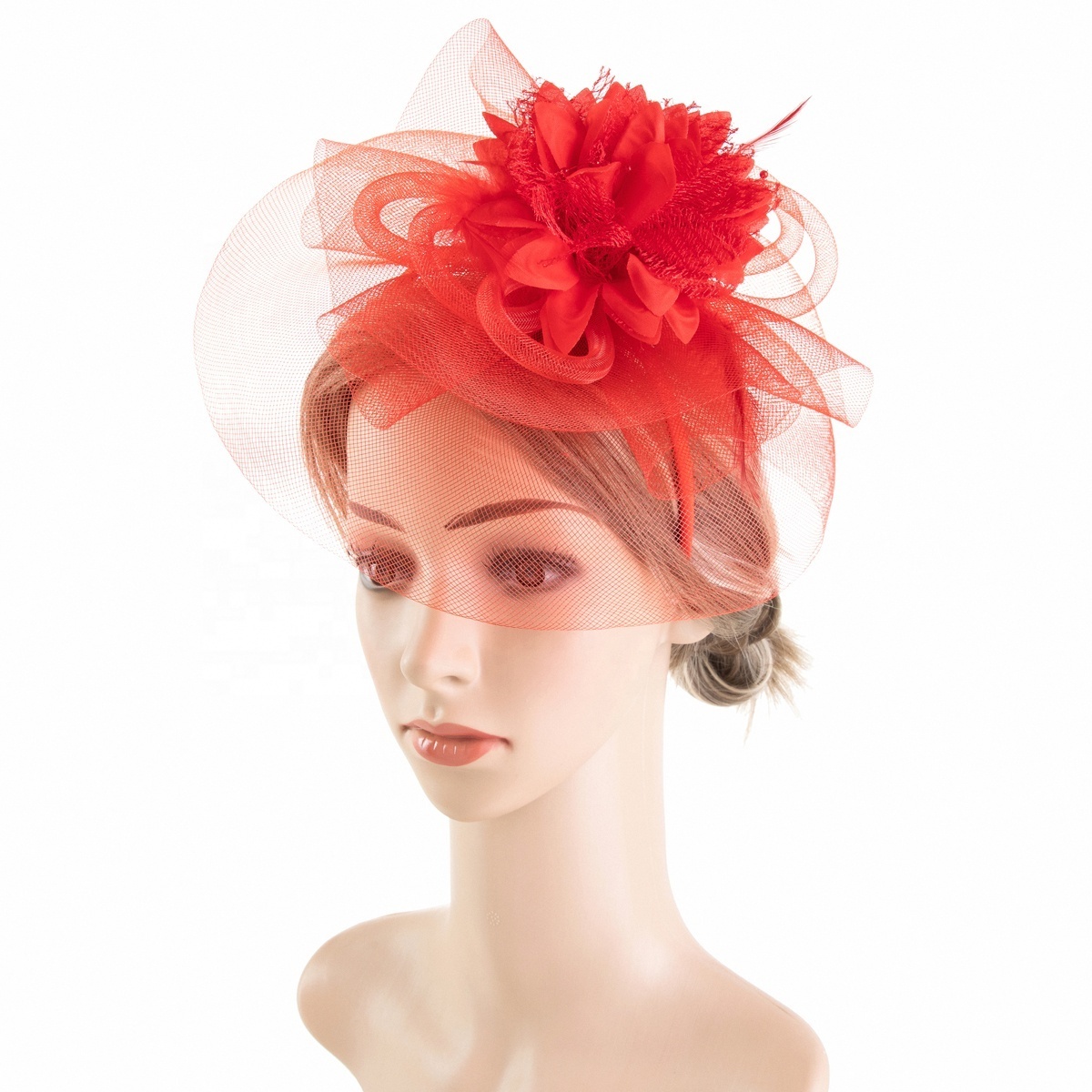 Hot sale Women Fascinator Tea Party  Wedding Derby hat Halloween hats  Women Church Hat with headband