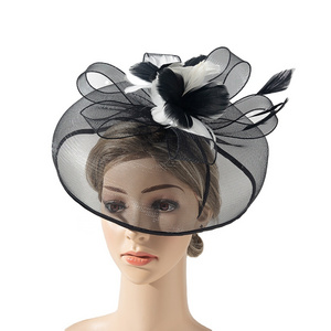 Wholesale  fascinator church hat Wedding hat  fascinator  luxurious fascinators big hat  for women headband