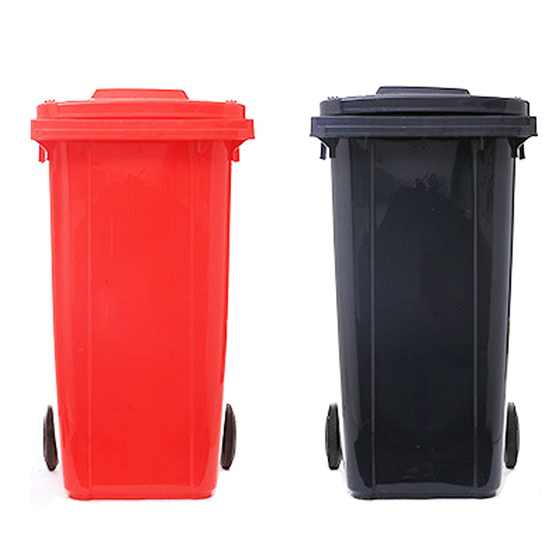 Factory wholesale black 240 L outdoor garbage  bin for sale large HDPE cabinet kitchen storage garbage bin