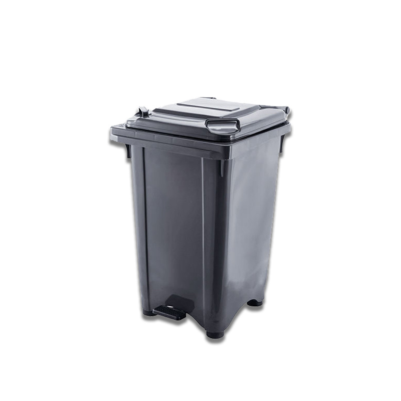 Factory wholesale black 240 L outdoor garbage  bin for sale large HDPE cabinet kitchen storage garbage bin