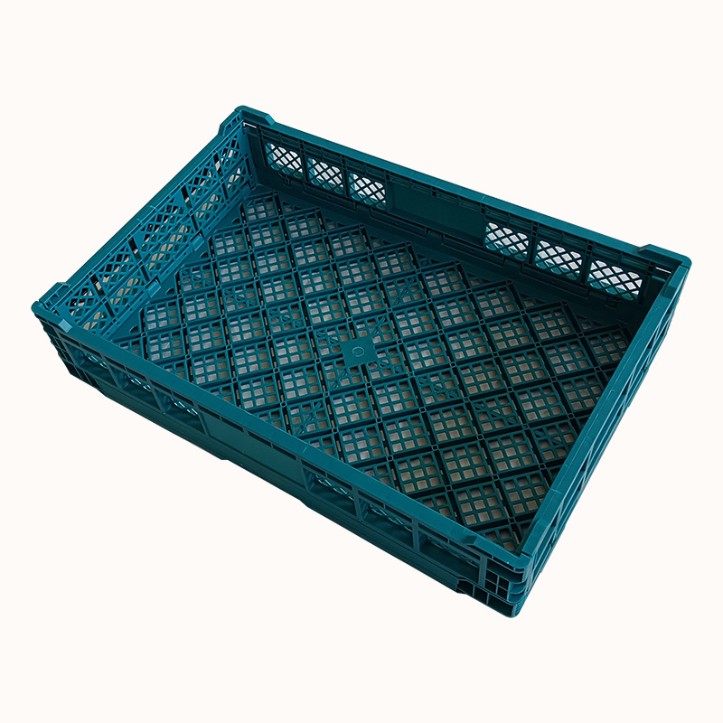 Wholesale Stackable PP Folding Storage Box Agriculture Mesh Style Fruit Vegetable Crates Inspired Basket Design Foldable Plastic