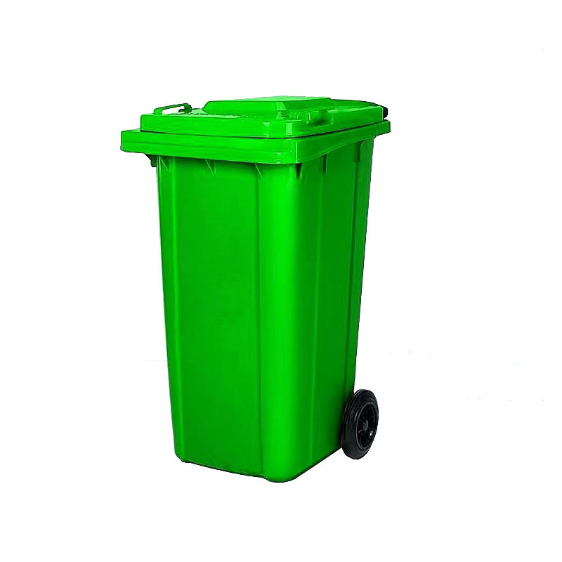 Wholesale outdoor trash can plastic pedal large thickened with cover wheel 240 liters garbage bin