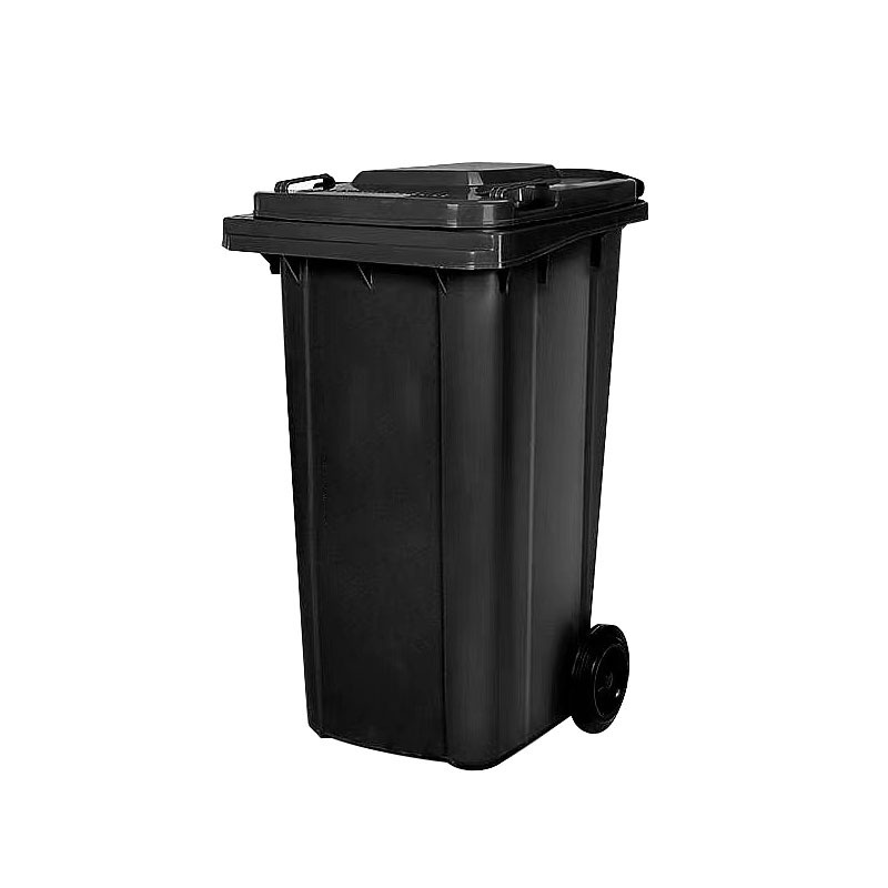 Wholesale outdoor trash can plastic pedal large thickened with cover wheel 240 liters garbage bin