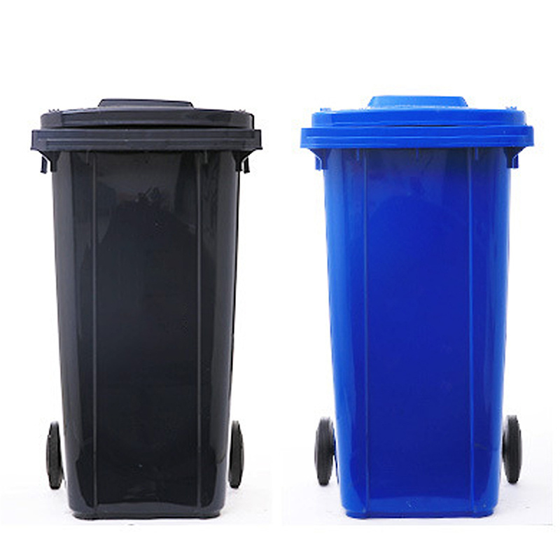 Factory wholesale black 240 L outdoor garbage  bin for sale large HDPE cabinet kitchen storage garbage bin