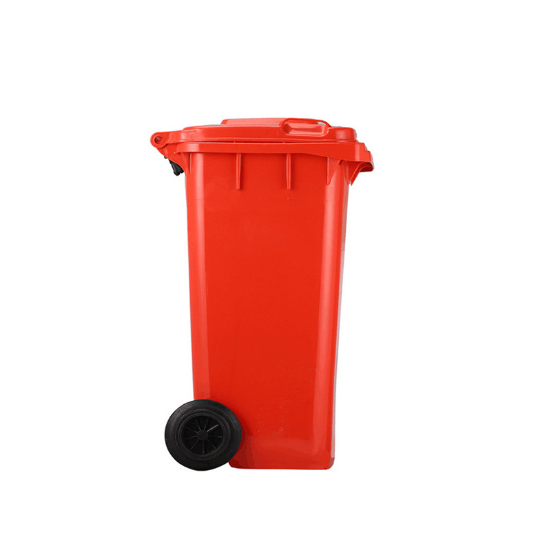 Wholesale outdoor trash can plastic pedal large thickened with cover wheel 240 liters garbage bin