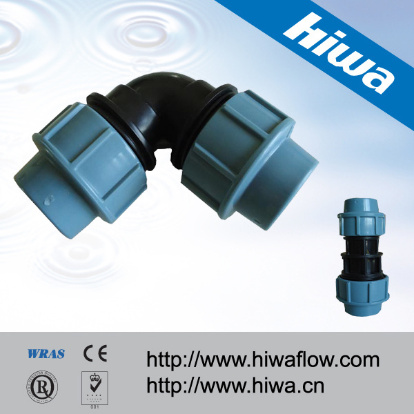 PP Elbow with threaded male PP Compression Fittings