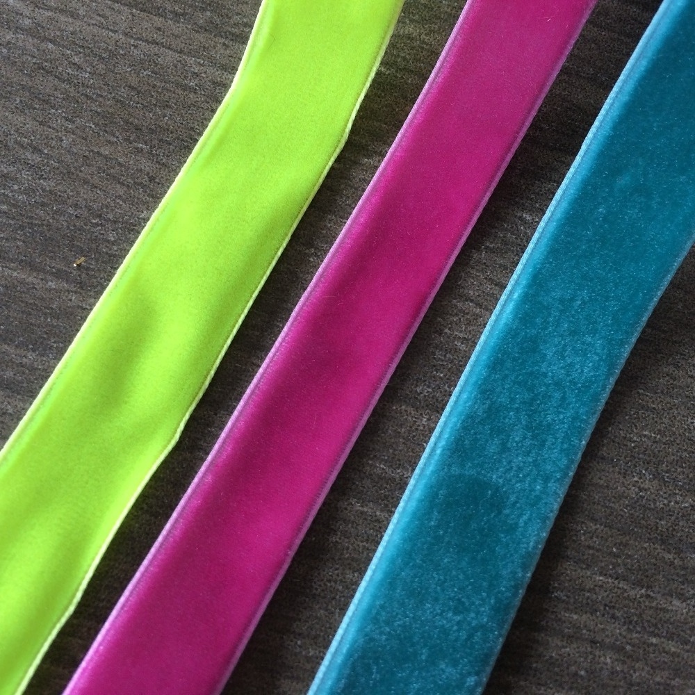 7mm Stretch Elastic velvet ribbon wholesale