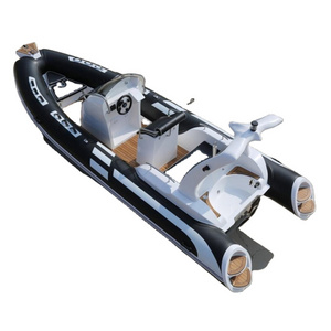 Small Rigid Hull Fiberglass Inflatable Boat