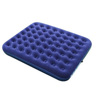 High quality adult travel flocked inflatable single air bed mattress for camping indoor use