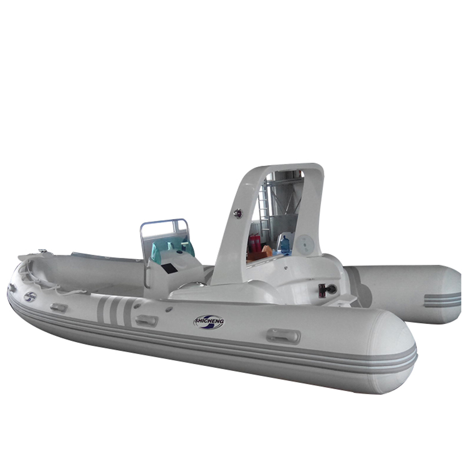 Small Rigid Hull Fiberglass Inflatable Boat