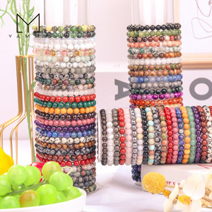 Wholesale Handmade Elastic Healing Crystals Pulseras De Mujer Bracelet Nature Crystal Amber Stone Bracelet