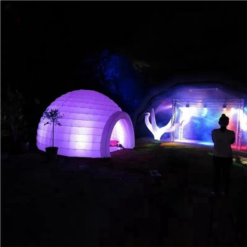 Manufacturers custom inflatable net red creative tent outdoor rainproof white dome lighting tent yurt restaurant house