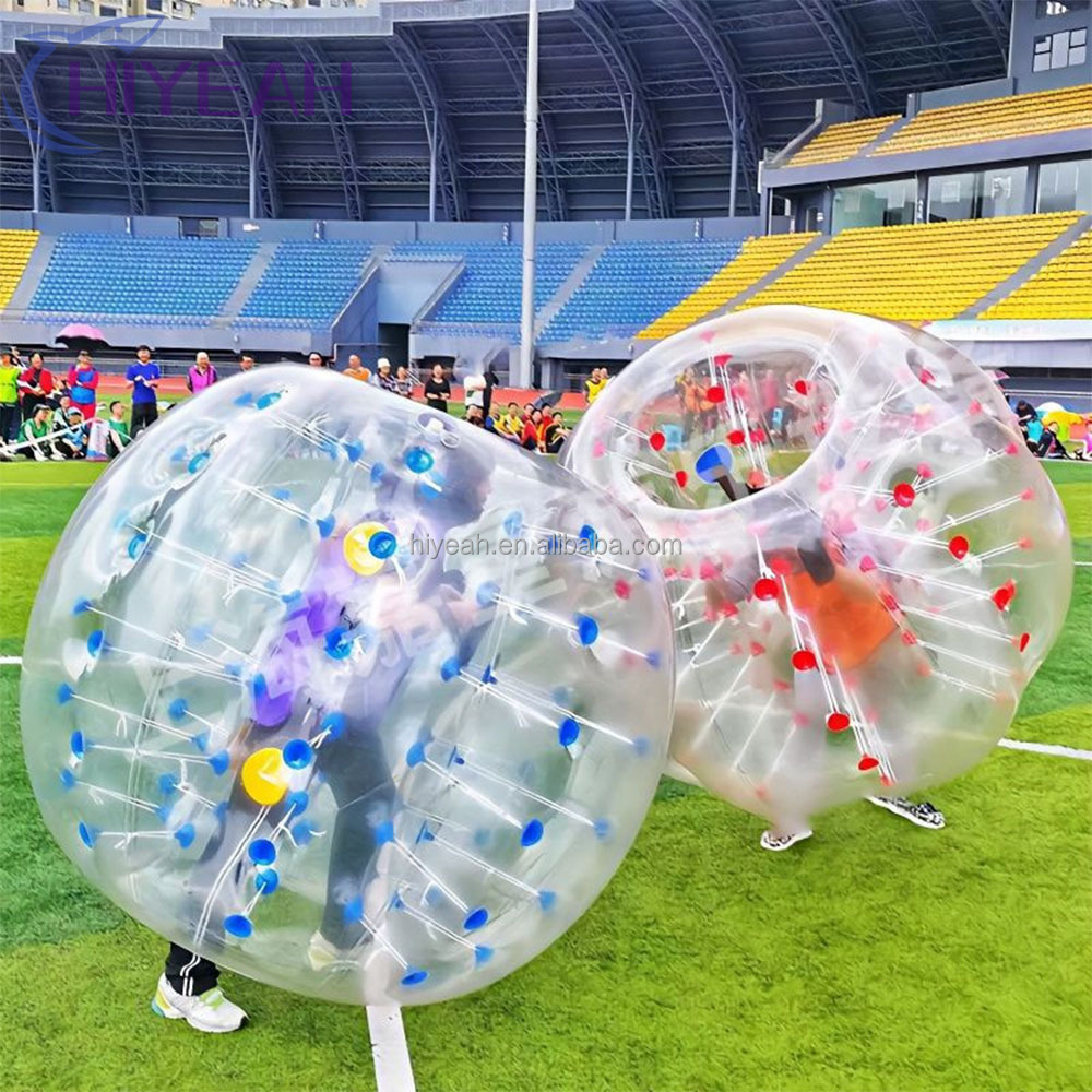 team building PVC Bubble ball Inflatable buddy belly bumper ball transparent Bubble Bumper zorb Ball with lights