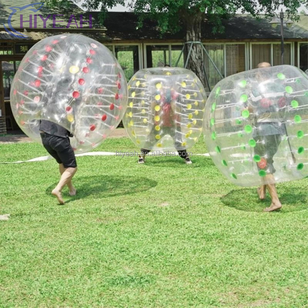 team building PVC Bubble ball Inflatable buddy belly bumper ball transparent Bubble Bumper zorb Ball with lights