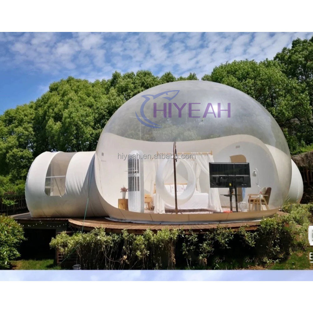 outdoor 5m diameter pvc plastic party dome restaurant room hotel clear igloo inflatable camping transparent bubble tent