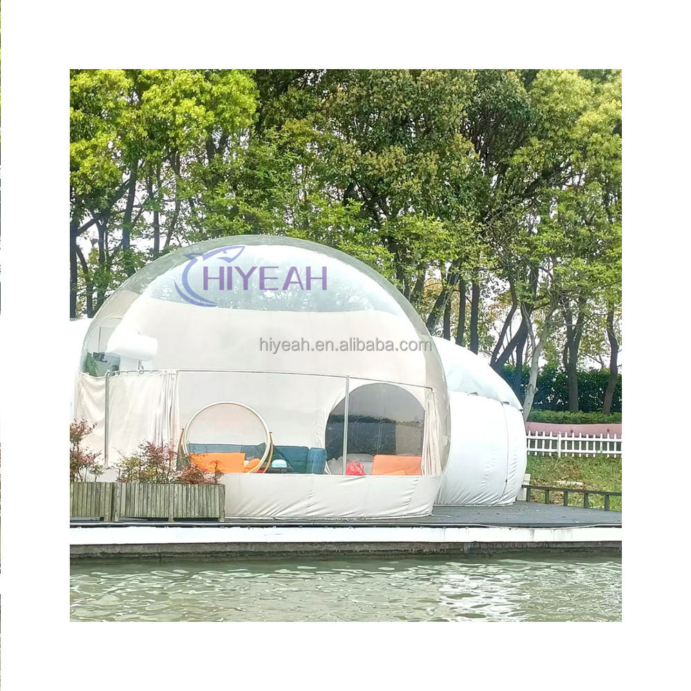 outdoor 5m diameter pvc plastic party dome restaurant room hotel clear igloo inflatable camping transparent bubble tent