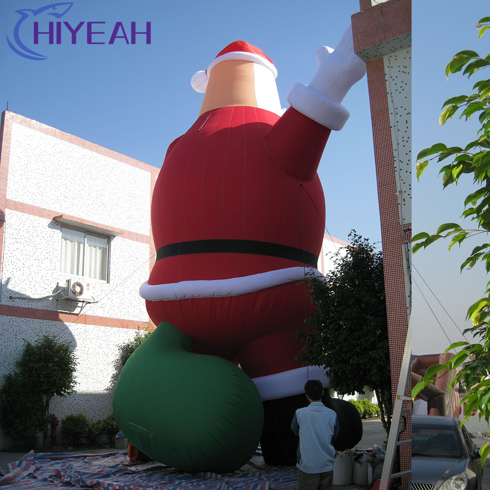 Customized Outdoor Inflatable Huge Santa Claus Giant Inflatable Father Christmas For Celebration