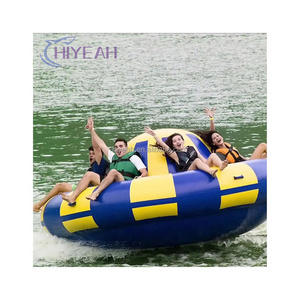 Lake/pool games Pvc Inflatable Crazy Gyro Boat Water Twister Toys Water Spinner Inflatable Water Disco Boat