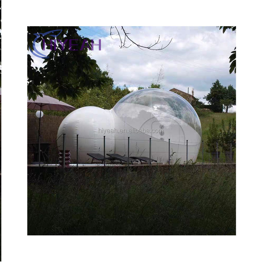 Outdoor Inflatable Bubble Hous inflatable Clear Igloo Dome inflatable bubble Camping Tent Air Bubble Tent with Two Tunnel