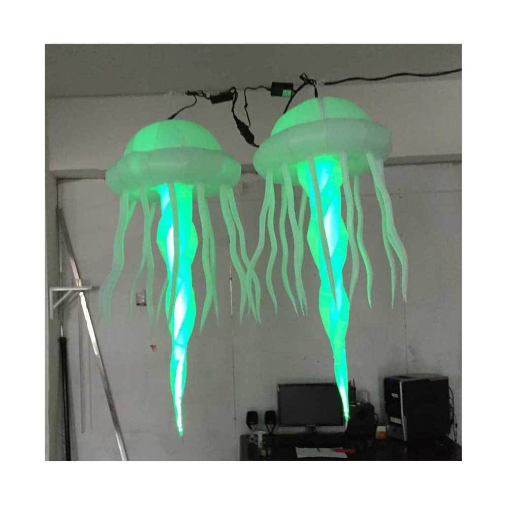 Decoration Giant Inflatable Ball Led Lighting Fish Air Inflate Jellyfish Model