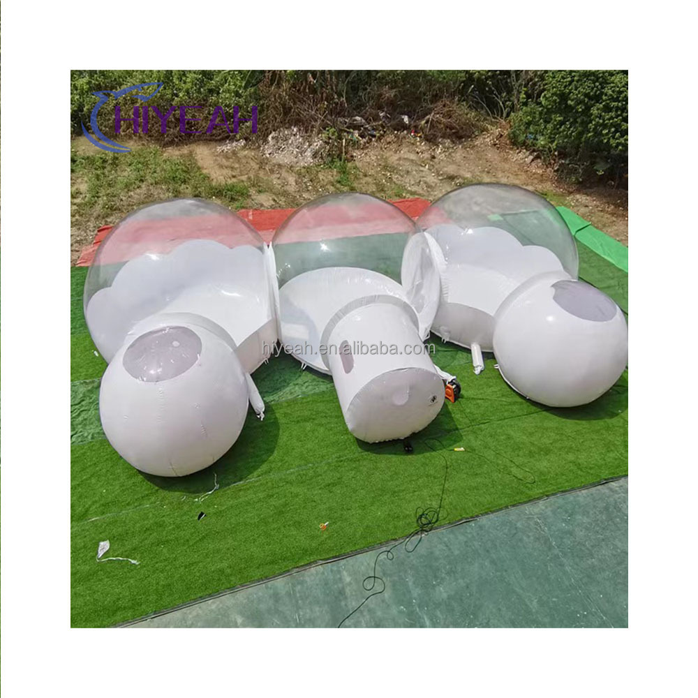 Outdoor Inflatable Bubble Hous inflatable Clear Igloo Dome inflatable bubble Camping Tent Air Bubble Tent with Two Tunnel