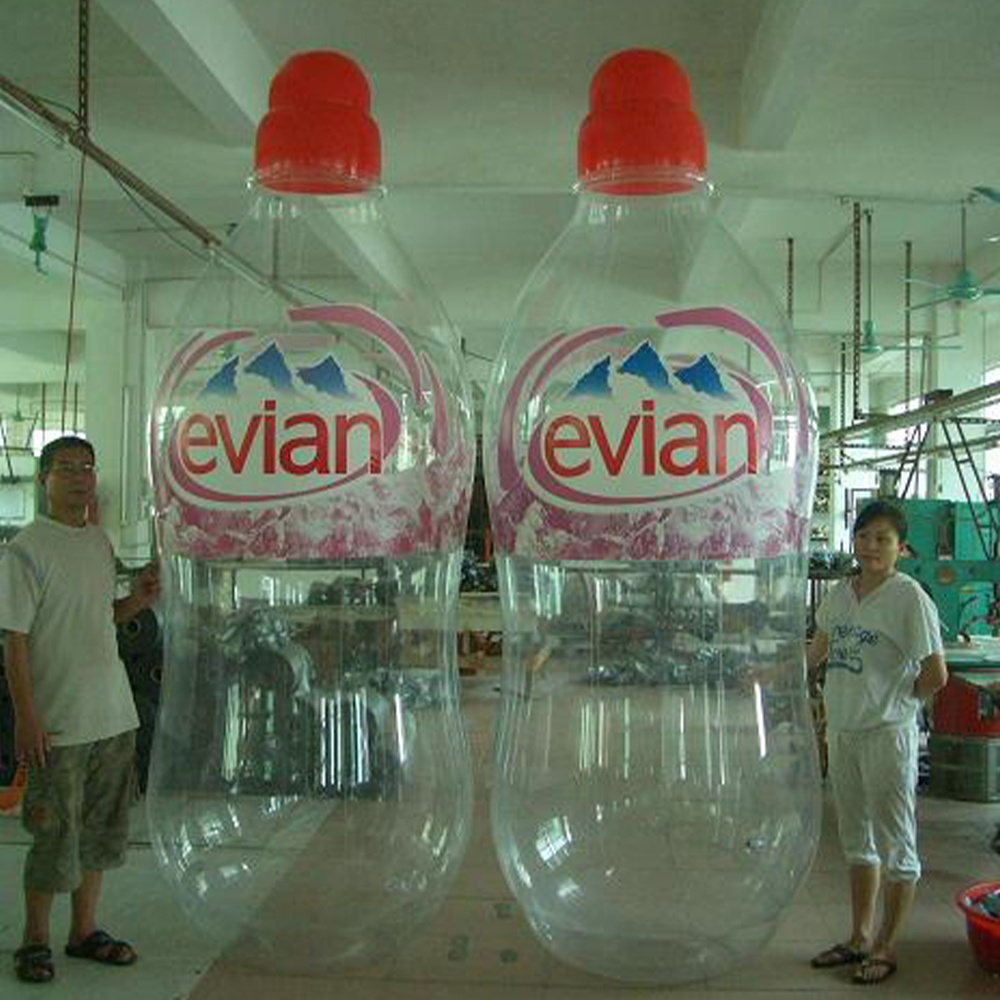 Advertising Inflatable Water Bottle Transparent PVC Wine Drink Bottle For Sale Promotion Even Suits