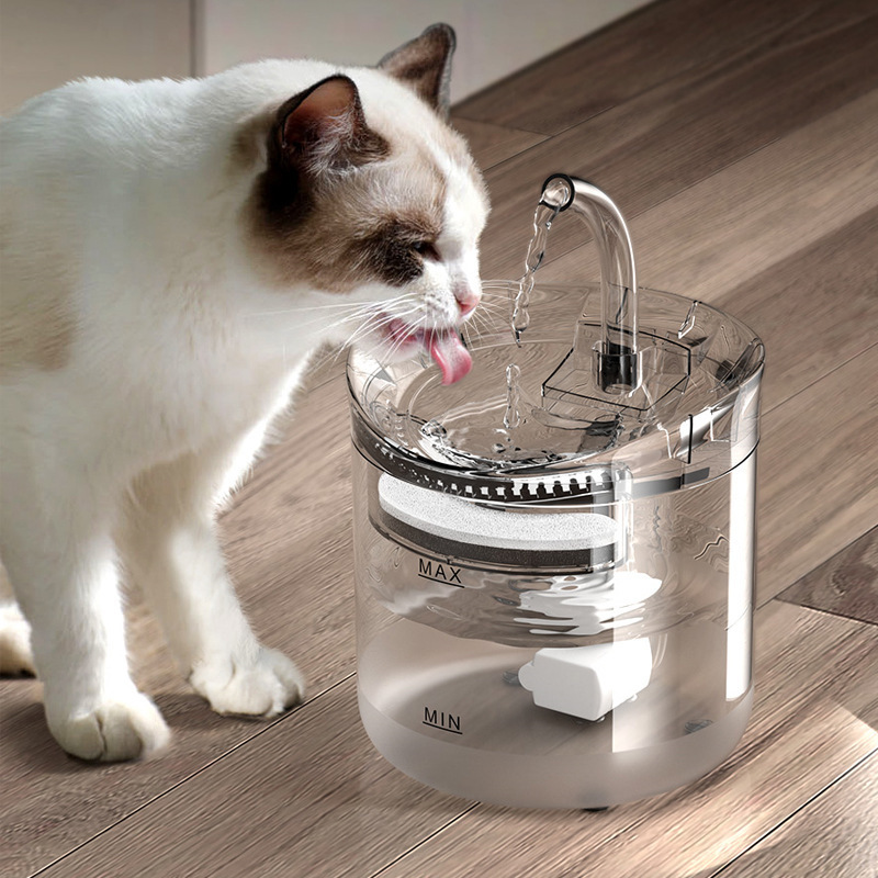 50oz/1.5L Super Quiet Automatic Pet Drinking Cat Water Fountain Dog Water Dispenser with Faucet Kits