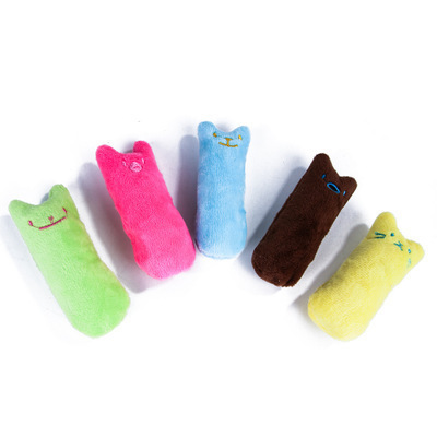 Funny Interactive Plush Cat Toy Pet Kitten Chewing Vocal Toy Claws Thumb Bite Cat mint Teeth Grinding Catnip Toys For Cats