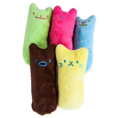 Funny Interactive Plush Cat Toy Pet Kitten Chewing Vocal Toy Claws Thumb Bite Cat mint Teeth Grinding Catnip Toys For Cats