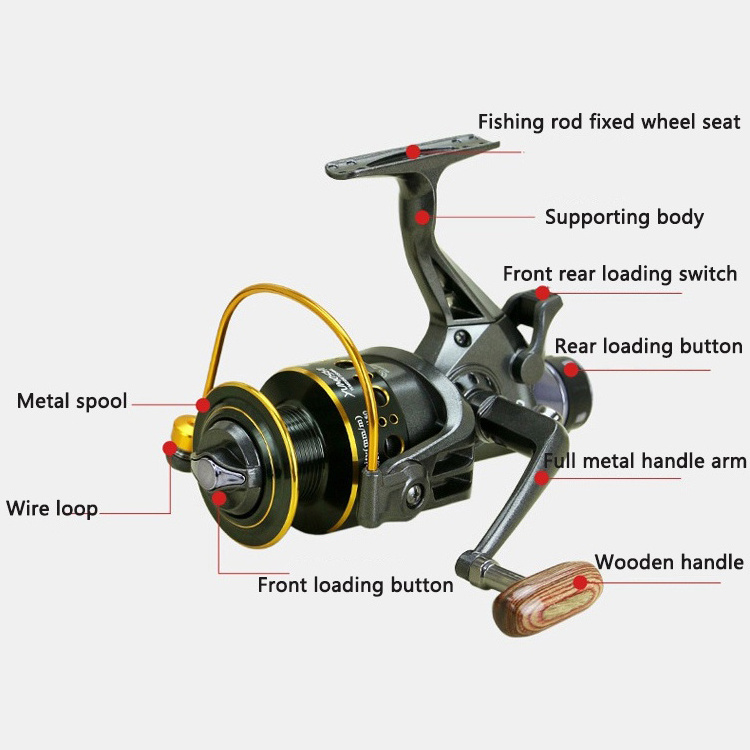 Metal Saltwater Fishing Reel 5000 Fishing Tackle For Carp Double Loading Spinning Fishing Reels