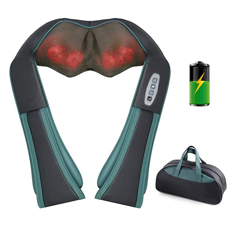 factory price Product Deep Tissue 4d Kneading Massage Electric Hot Sell Massage Pillow Back Shoulder Neck Finger Press Massager