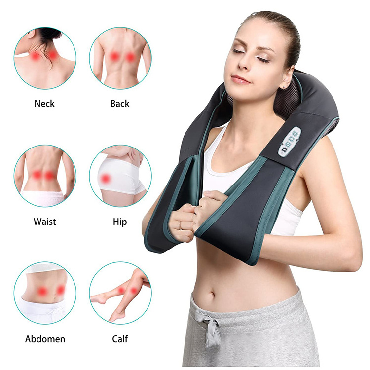 factory price Product Deep Tissue 4d Kneading Massage Electric Hot Sell Massage Pillow Back Shoulder Neck Finger Press Massager