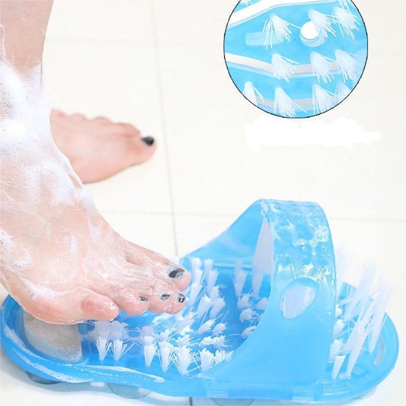 Plastic Feet Massage Slippers Bath Shoes Brush Foot Washing Brush For Dead Skin Brush Cleaning Slippers Bathroom Slippers Rubber