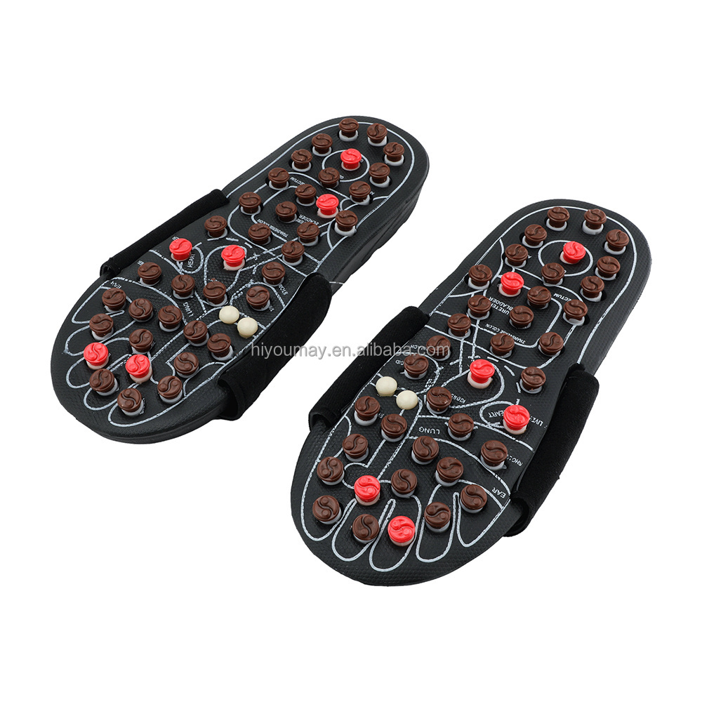 Acupoint Stimulation Reflexology Sandals Foot Acupoints Massage Nodes Simulated Human Finger Pressure Foot Massage Slippers