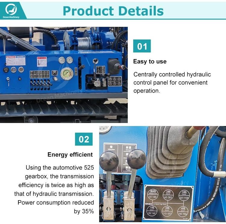 OCEAN Underground Trenchless Directional Portable Rock Core Drill Machine Soil Test Rc Oil Drill Rig Price