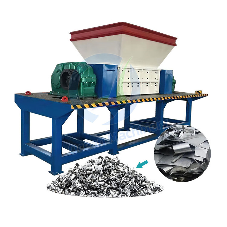 OCEAN Used Tire Recycle Plant Rent Machine Motorcycle Tire Plastic Lump Double Axis Shredder for Sale