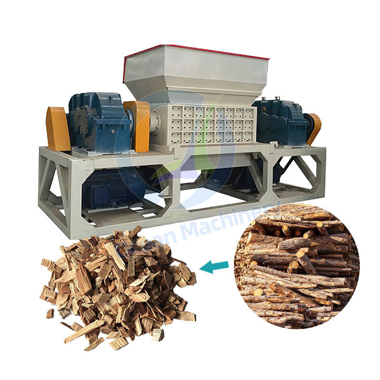 OCEAN Used Heavy Duty Double Shaft Metal Tooth Blade Shredder Waste Nylon Tyre Shredding Machine for Commercial