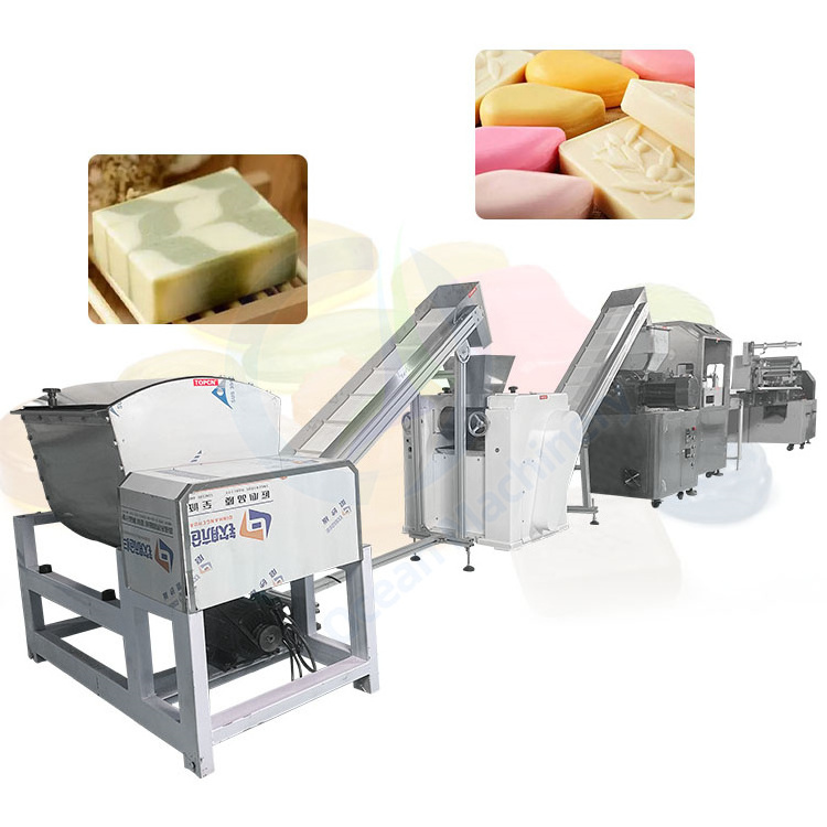 OCEAN Soap Stamper Maker Manufacturer Complete Bar Soap Make Machine Plodder Machine for Bar Soap