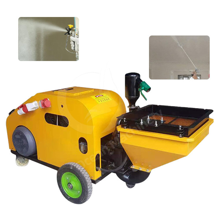 Electric Fastest Mini Concrete Machine Diesel Cement Grout Sprayer Diesel Spray Gun of Mortar Plaster