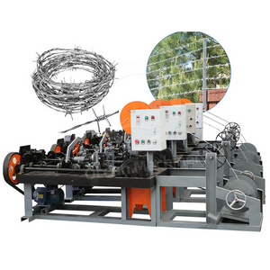 Automatic Mesh Knitting South Africa 4 Thorns Fence Razor Blade Iron Barbed Wire Make Machine for Sale