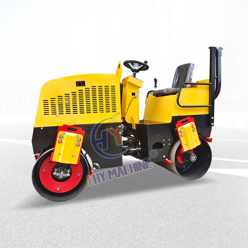 Small 2 Ton Gasoline Size Soil Asphalt Tandem The Little Trench Truck Vibrator Block Of Mini Vibro Road Roller