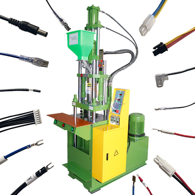 OCEAN Small Micro Vertical 60 Ton LED Rubber Dc Connector Top Plug Cable Injection Molding Machine and Wire