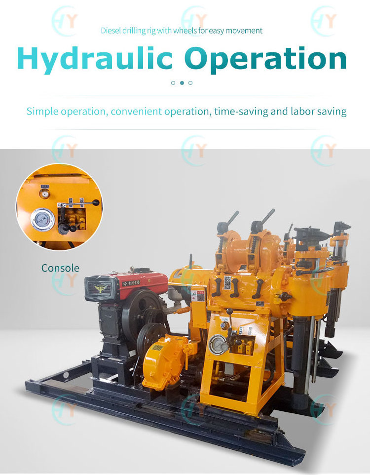 Hiyoung Road Driller 160m Core 200m Borehole Drill Machine 300hp Diesel Drill Rig for Water Well