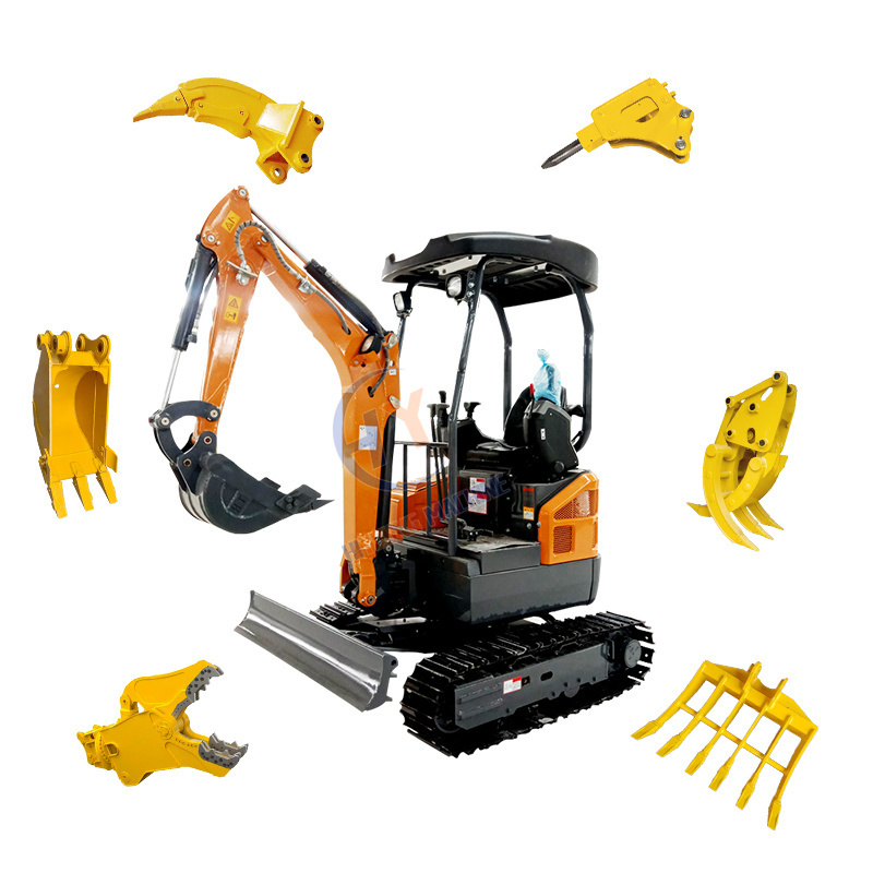 New Design 800 Kg Gas Claw 1.8 Ton One Ton Excavator Soil Mini Dig Machine Small Digger Price