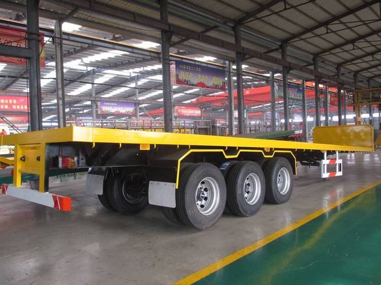 HYS 40 Feet Flatbed Truck Trailer Extendable Semi-Trailer OEM 20ft 45 ft Container Transport Trailer