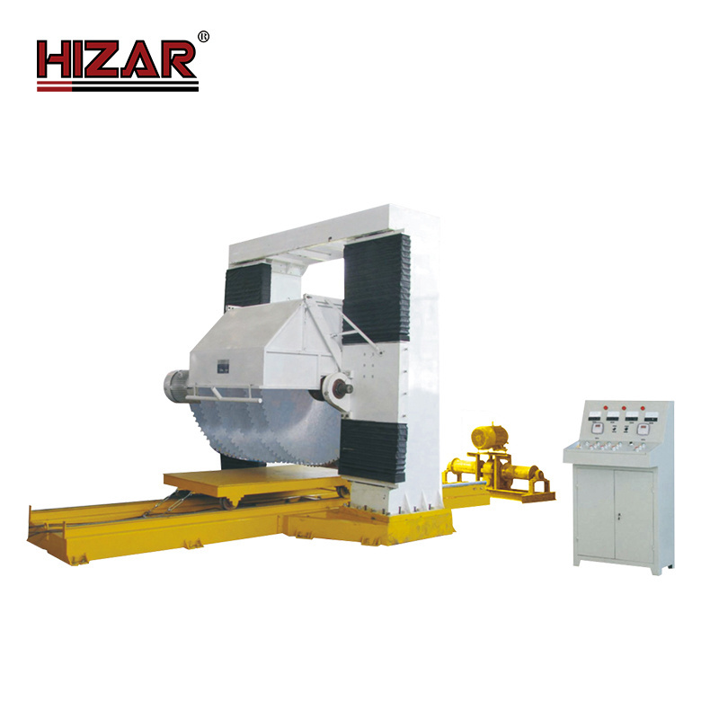 HIZAR HGQM1600 multi blade Hot stone cutting machine Rock cutting saws for stone block marble granite stone cutting machine